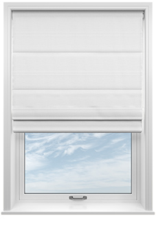Faux Silk, White - Roman Blind
